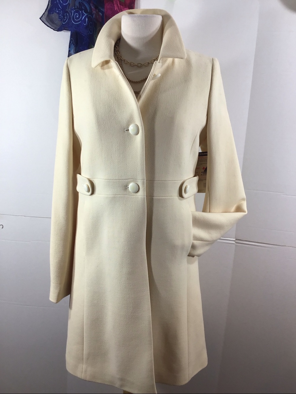 J. Crew Cream Winter White wool button front thinsulate a-line coat 10 NWT - Picture 2 of 12